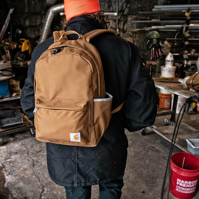 Carhartt 21L Classic Laptop Backpack, Water-Resistant Pack W/ 15" Laptop Sleeve and Organizational Compartments, Blind Duck Camo
