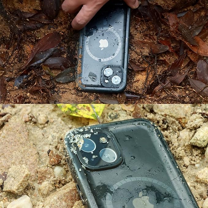 SPORTLINK for iPhone 15 Plus Case - IP68 Waterproof Military Protective Full Body Heavy Duty Shockproof 360 Sealed Dustproof with Camera Screen Protector Cover for i Phone 15 Plus 6.7" Mag/Black