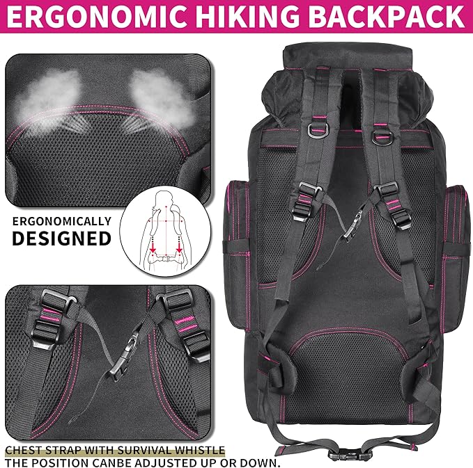 Hiking Backpack for Men 70L/100L Camping Backpack Military Rucksack Molle 3 Days Assault Pack for Climbing | Camping Backpack, 3 Days Assault Pack, for Climbing