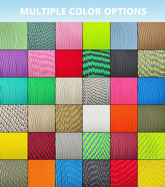 Paracord 240lb - Diameter 2mm Micro Utility Cord -3 Strand Parachute Spool Cord - 100ft 200ft,Paracord for Camping,Hiking,Fishing,Outdoor and DIY