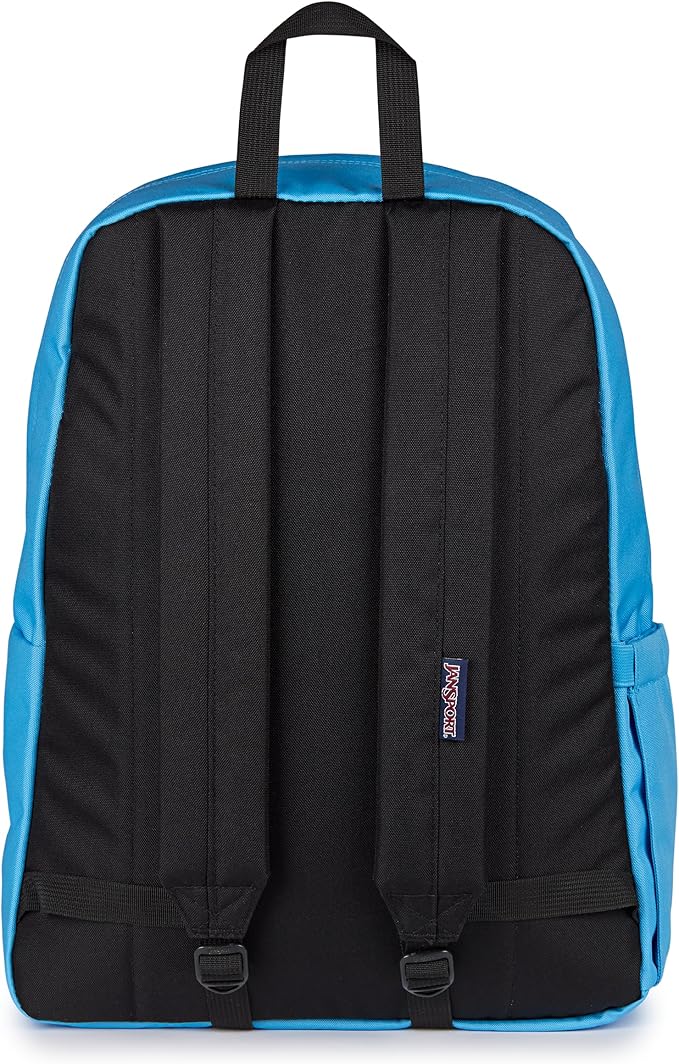 JanSport SuperBreak Plus Backpack with Padded 15-inch Laptop Sleeve and Integrated Bottle Pocket - Spacious and Durable Daypack for Work and Travel - Electric Azul