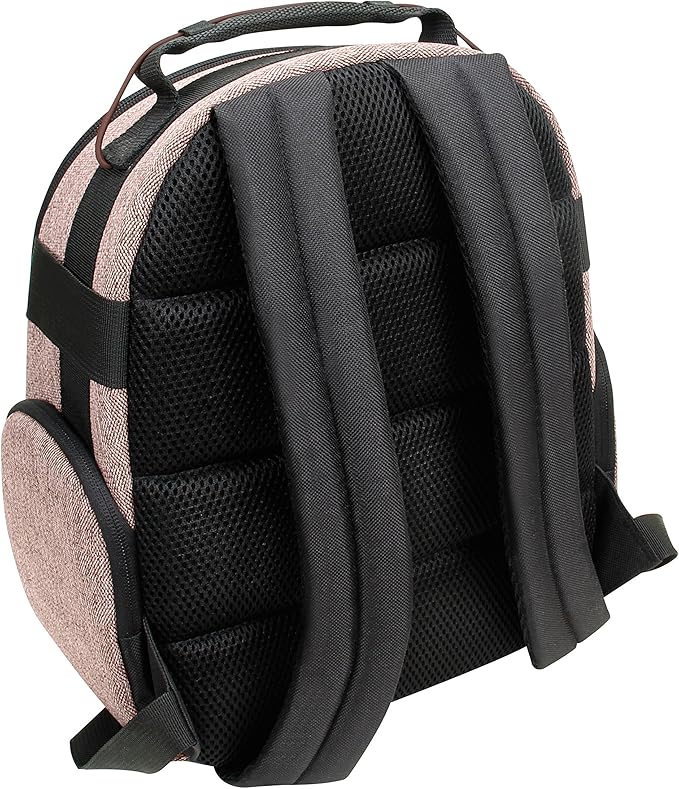 USA Gear Audio Equipment Backpack Fits Audio-Technica System 10, Shure BLX4 Microphone System, Sennheiser EW-DP & more Wireless Mic System - Wireless Microphone Bag Backpack for Recording Mics (Brown)