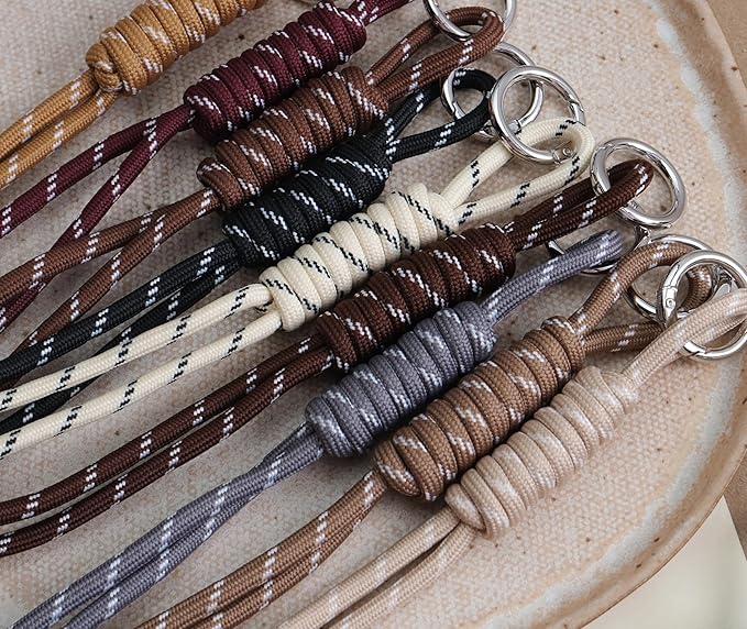 paracord Charm Bag Keychain Accessories，Rope Bag Charms for Handbag Y2k Accessories Purse Hanging Ornament