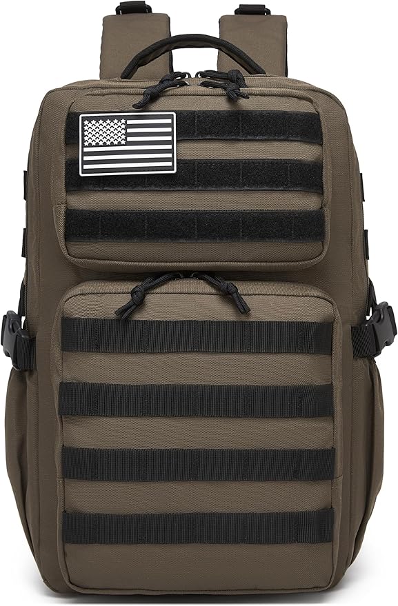 Wotony Military Tactical Backpack for Men Waterproof Daypack 3 Day Assault Pack Molle Bag with Water Bottle Holder