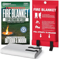 National Park Foundation Partner Emergency Fire Blanket, 40”x40” UM9 Fiberglass Fire Blanket for Outdoor, Home and Kitchen Fires, Camping Gear, Emergency Safety Protection, Designed in The USA