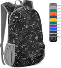 ZOMAKE Lightweight Packable Backpack,Foldable Backpacks Small Daypack for Hiking Water Resistant Day Bag for Travel(Starry sky print)