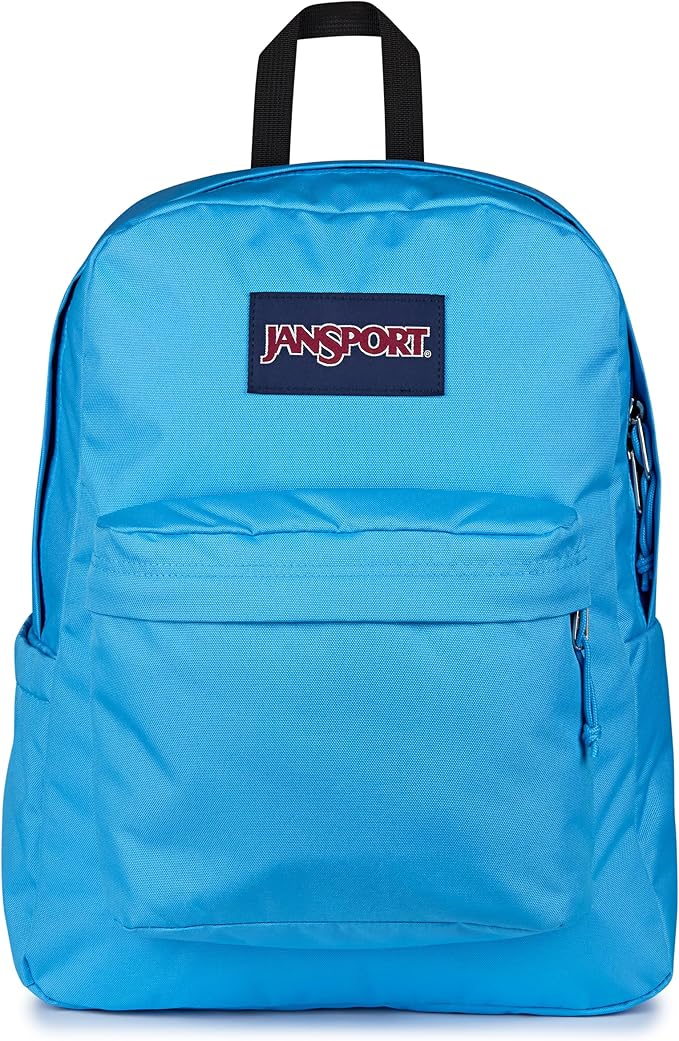 JanSport SuperBreak Plus Backpack with Padded 15-inch Laptop Sleeve and Integrated Bottle Pocket - Spacious and Durable Daypack for Work and Travel - Electric Azul