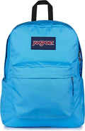 JanSport SuperBreak Plus Backpack with Padded 15-inch Laptop Sleeve and Integrated Bottle Pocket - Spacious and Durable Daypack for Work and Travel - Electric Azul