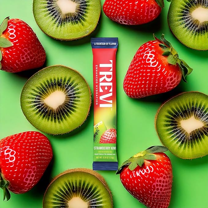 TREVI™ Everyday Sugar Free Electrolytes - Essential Drink Mix Hydration Powder Packets - 28 Count - Strawberry Kiwi