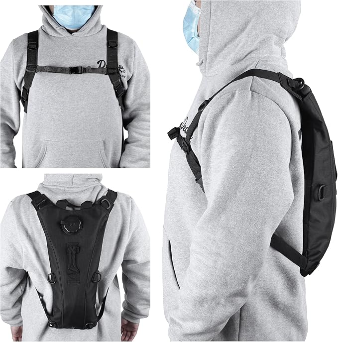 Tactical Hydration Pack Backpack with 3L Water Bladder for Men, Leakproof Military Rave Water Backpack for Running Hiking Cycling Jogging Festival