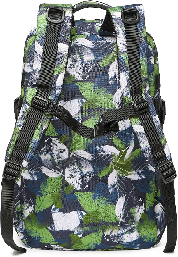 Wotony Tactical Backpack - Military waterproof backpack with multiple pockets and tactical gear for the outdoors (Green Leaf, 25L)