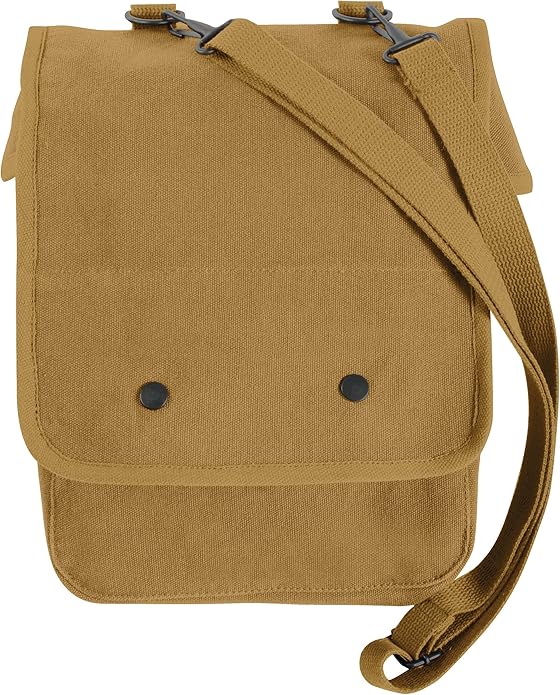Rothco Canvas Map Case Shoulder Bag – Rugged Crossbody EDC Utility Storage