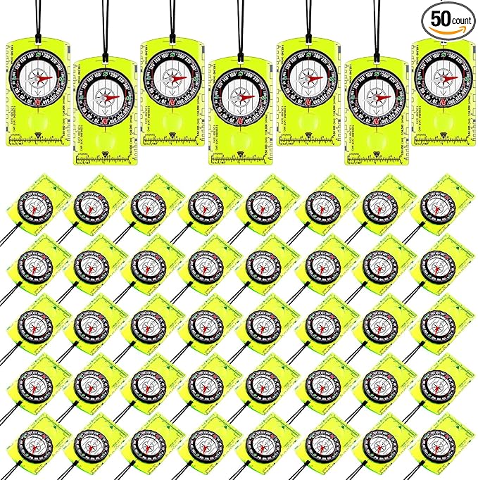 Geiserailie Acrylic Orienteering Compass Hiking Backpacking Map Reading Compass for Navigation and Survival Outdoor Exploring