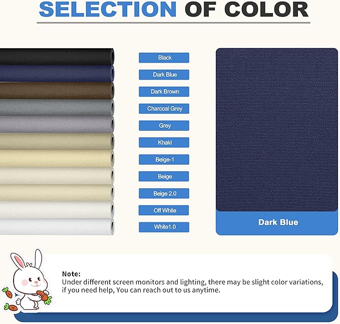 KING MOUNTAIN Canvas Repair Patch 16×60 Inch Self-Adhesive Waterproof Fabric Patch for Sofas, Tents, Furniture,Tote Bags, Car Seats (Dark Blue)