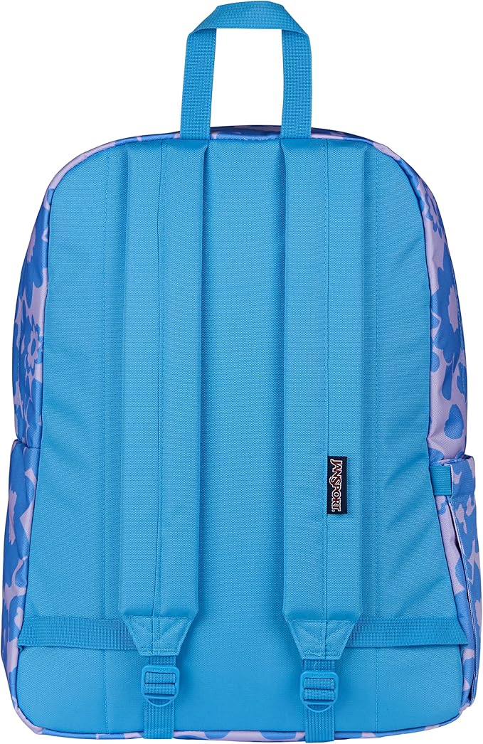 JanSport SuperBreak Plus Backpack with Padded 15-inch Laptop Sleeve and Integrated Bottle Pocket - Spacious and Durable Daypack for Work and Travel - Blossom Bae Blue
