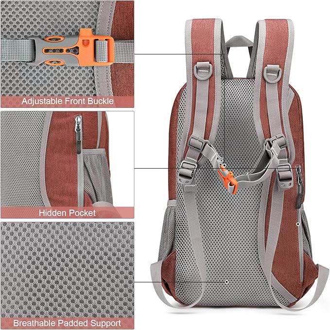 G4Free Mini 10L Hiking Daypack Small Hiking Backpack Cycling Compact Shoulder Backpack Outdoor for Men Women
