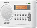 Sangean PR-D9W Portable AM/FM/NOAA Alert Radio with Built-in Battery Charger, White