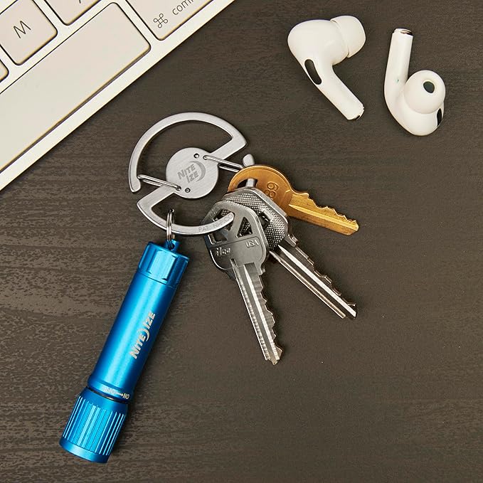Nite Ize Medallion Key Carabiner, Stainless Steel Key Ring Carabiner With Dual Gates