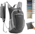 Uselike 10L Small Hiking Backpack Travel Daypack Lightweight Packable Back Pack for Women Men(Iron Grey)