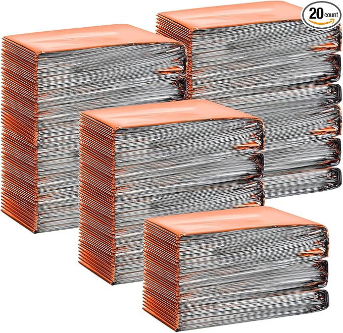 Chumia Emergency Thermal Blanket Bulk 83 x 63 Gigantic Foil Space Blanket Survival Reflective Accessories Gift for Homeless Camping Gear First Aid Hiking Outdoor