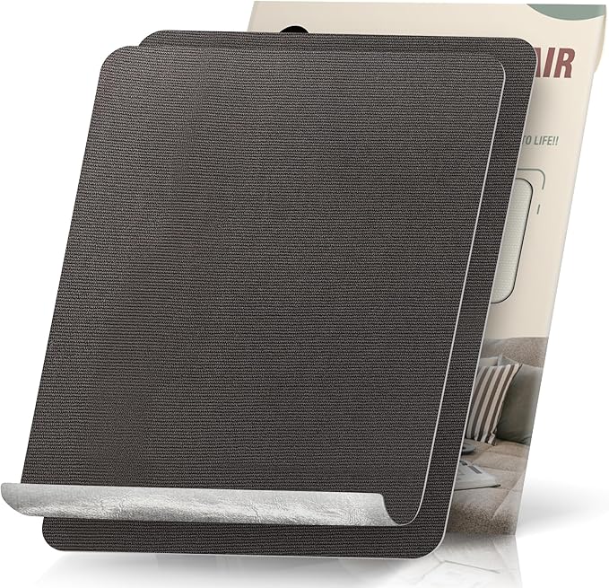 OAZ 2 Pieces 9 x 11 inch Canvas Repair Patches Canvas Fabric Patch Self-Adhesive Fabric Repair Tape Waterproof Outdoor Gear Patch Kit for Boat Cover Awning Sofa Chair Couch Tent Bag (Black Gray)