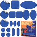 Down Jacket Repair Patch Kit, Outdoor Gear Tenacious Repair Tape, Self Adhesive Fabric Patches for Clothes, Waterproof Ripstop Nylon Fabric Patch for Puffer Jacket, Coat, Tent (18 Pcs, Navy Blue)