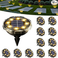 SOLPEX Solar Ground Lights 12 Pack, Solar Pathway Lights Outdoor Waterproof, Landscape Lighting for Garden, Walkway, Driveway, Yard, Deck, Patio, Swimming Pool (Warm White)