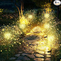 GIGALUMI Garden Decor Outdoor Lights 120LED 6Pack, Solar Garden Lights Outside Fairy Firework Decorative,Solar Powered for Yard Pathway Flowerbed Planter Balcony Patio 4th of July Decor (Warm White