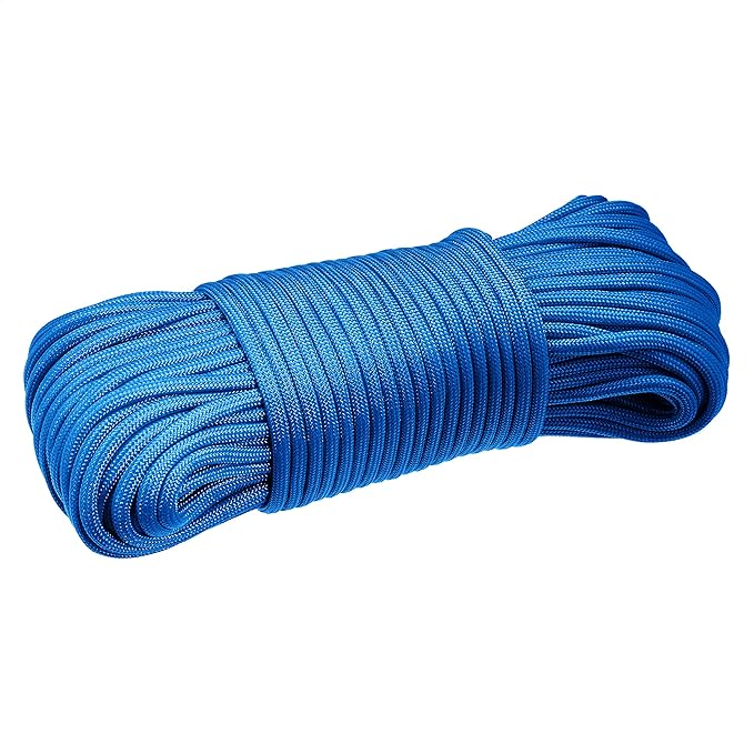 Amazon Basics 550 Type III Paracord, 7-Strand Core, High Strength - 5/32 in x 100 ft (4mm x 30m), Blue