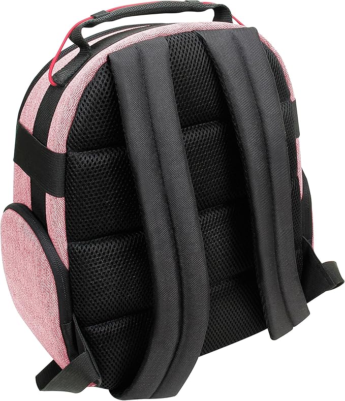 USA Gear Audio Equipment Backpack Fits Audio-Technica System 10, Shure BLX4 Microphone System, Sennheiser EW-DP & more Wireless Mic System - Wireless Microphone Bag Backpack for Recording Mics (Red)