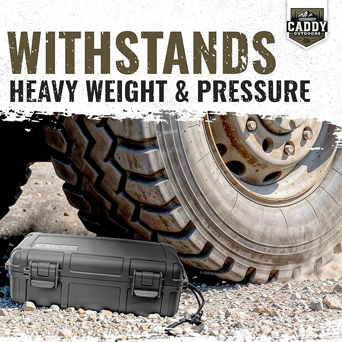 Waterproof Storage Case 1.2 L Capacity – Heavy-Duty Gear Box with Foam, Carabiner & Lanyard – Crushproof, Airtight Outdoor Container for Camping, Hiking, Fishing