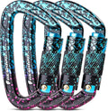 FresKaro UIAA Certified 25KN Auto Locking Climbing Carabiner Clips, Twist Lock, and Heavy Duty Carabiners for Rock Climbing, Rappelling, and Mountaineering, D Shaped