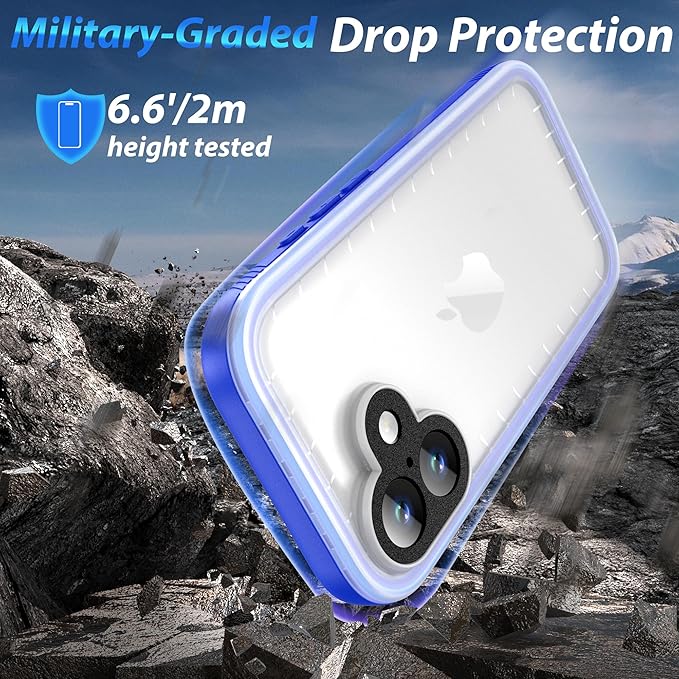 SPORTLINK for iPhone 17 Case - IP68 Waterproof Military Protective Full Body Heavy Duty Shockproof 360 Sealed Dustproof with Camera Screen Protector Phone Cover for iPhone 17 6.3" Blue