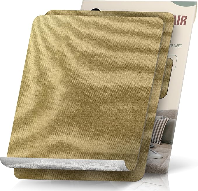 OAZ 2 Pieces 9 x 11 inch Canvas Repair Patches Canvas Fabric Patch Self-Adhesive Fabric Repair Tape Waterproof Outdoor Gear Patch Kit for Boat Cover Awning Sofa Chair Couch Tent Bag (Khaki)