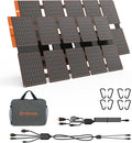 FlexSolar 2 PCS 100W Portable Solar Panels Chargers with PD3.0 USB-C,QC3.0 USB-A and DC Outputs Foldable IP67 Waterproof Power Emergency Camping
