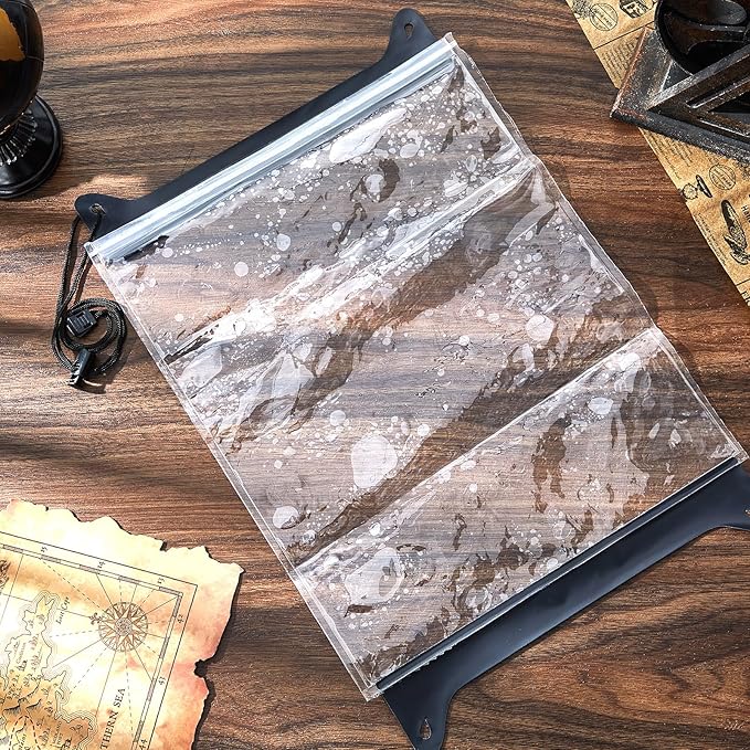 Waterproof Map Case TPU Guide Map Case Holder with Clear Window 13 x 11 Inch Waterproof Bag Pouch Marine Dry Bags Outdoor Document Holder for Hiking Kayaking Marine Travel
