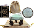 Antique Brass Magnifying Glass Lens for Reading Books & Newspaper Vintage Style Desk Magnifier With Jute Case Paperweight Chart Map Reader, Jewelry Loupe, Classroom Science, Insect & Hobby Observation