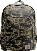 Carhartt 25L Classic Laptop Backpack, Durable Water-Resistant Pack W/ 15" Laptop Sleeve and Multiple Organizational Compartments, Blind Duck Camo