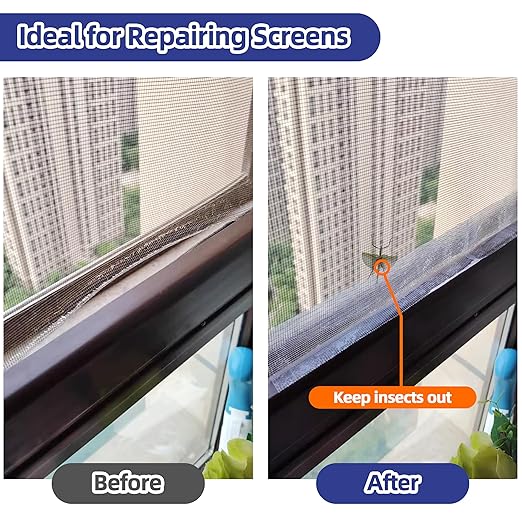 KING MOUNTAIN Grey Window Screen Repair Tape,3inX10FT Heavy Duty Screen Repair Kit for Window Screen and Screen Door,Strong Adhesive & Waterproof Window Screen Patch