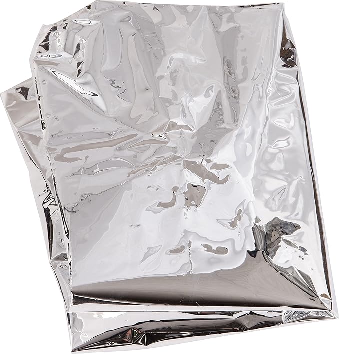 Mabis Sterile Foil Baby Bunting Emergency Heat-Conserving Baby Blanket for Newborns and Infants (Pack of 4)