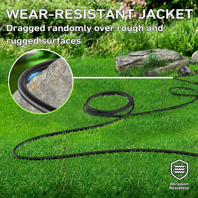 LUCKY TL Indoor Outdoor Extension Cord, 14/3 Gauge Black Long Extension Cord 25ft, Waterproof Flexible Case, Made of Pure Copper, 15A 1875W 16AWG SJTW, 3 Prong Heavy Duty Wire, ETL