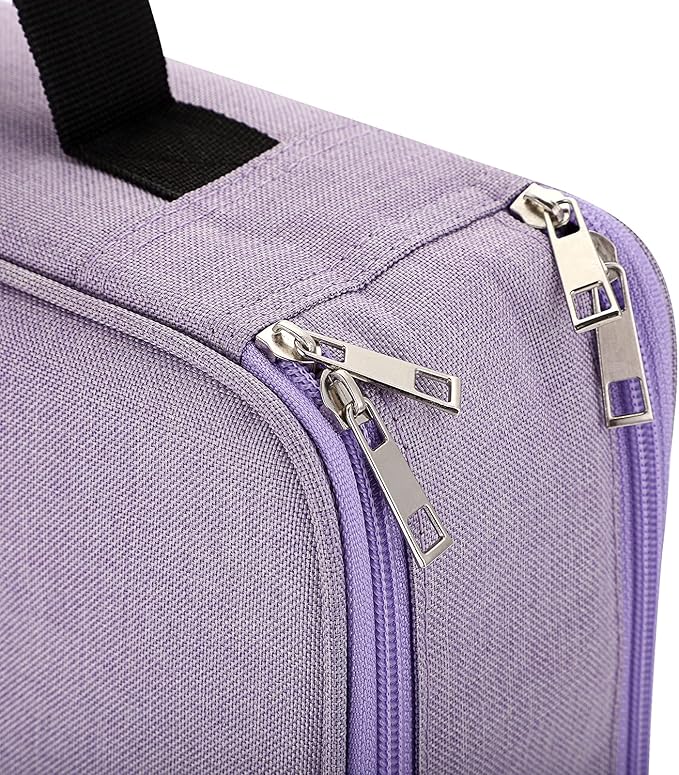BTSKY Colored Pencil Case 360 Slots Pen Pencil Bag Organizer High Capacity Pens Holder with Double Zippers Multilayer Holder for Crayola Colored Pencils Watercolor Pens & Gel Pens Purple