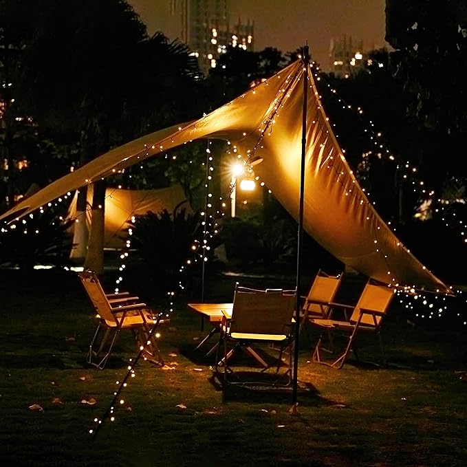 Selarlyt 2 Pack 200LED Solar Christmas Lights Outdoor, 72FT Solar String Lights with 8 Lighting Modes, IP65 Waterproof Solar Lights Outdoor for Xmas Garden Party Tree Decor, Warm White