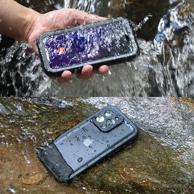 SPORTLINK for iPhone 16 Pro Waterproof Case - Shockproof Dustproof Case with Built-in Clear Screen Protector, Full Body Heavy Duty Sealed Protective Cover for i Phone 16 Pro 6.3" Black