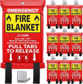 JJ CARE Fire Blanket – 10 Packs with Hooks – 40" x 40" Emergency Fire Blanket for Home & Kitchen, High Heat Resistant Fire Suppression Blankets for Home Safety, Kitchen, and Camping