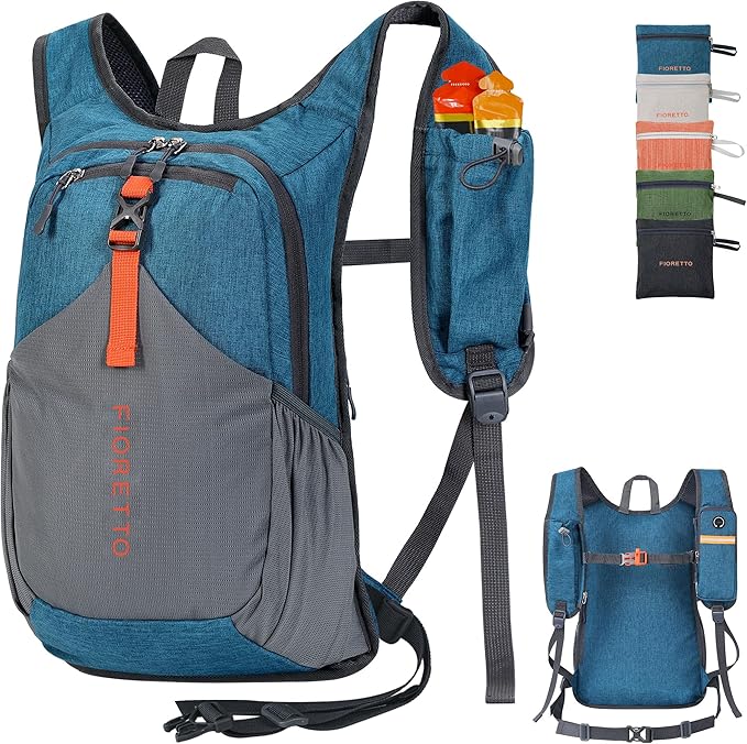 FIORETTO 20L Hiking Backpack for Women Men Mini Packable Backpack Lightweight Small Daypack for Camping Travel Outdoor, Turquoise