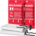 National Park Foundation Partner Emergency Fire Blanket, 40”x40” UM9 Fiberglass Fire Blanket for Outdoor, Home and Kitchen Fires, Camping Gear, Emergency Safety Protection, Designed in The USA (2Pk)