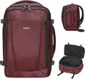 ECOHUB Travel Backpack 18x14x8 Spirit Airlines Personal Item Bag Carry On Backpack 13 Pockets Large Work Casual Daypack for men Airline Approved Waterproof Gym Backpack with Charging Port, Red