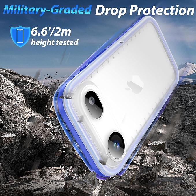 SPORTLINK for iPhone Air Case, IP68 Waterproof Military Protective Full Body Heavy Duty Shockproof 360 Sealed Dustproof with Camera Screen Protector Phone Cover for iPhone Air 6.5" Blue