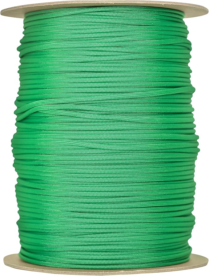 The Paracord Store | Type III 550 Paracord - 250 FT Spool, Mint | Heavy Duty 7 Strand Tactical Paracord - USA Made Nylon Outdoor Parachute Cord for Camping, Fishing & More - Survival Cord